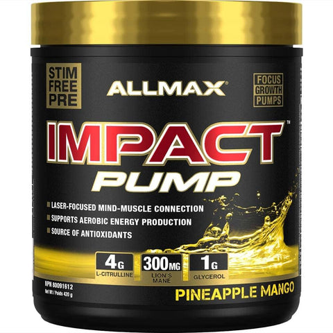 Allmax | Impact Pump Stim-Free Pre-Workout | Pineapple Mango